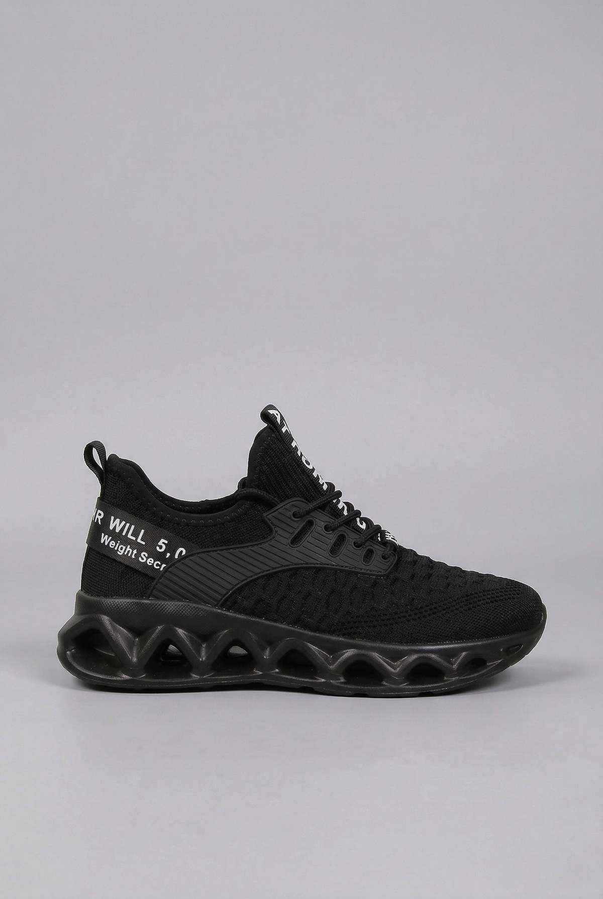 Women's Sneakers | Wave Cutout Sole with Knitted Upper - 1