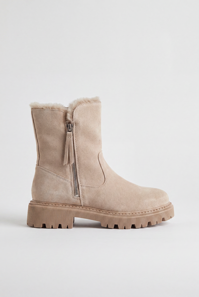 Women's Snow Boots | Side Zip Lug Sole - 6