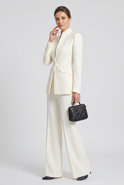 Women's Suit | Single Button High Neck Wide Leg - 5