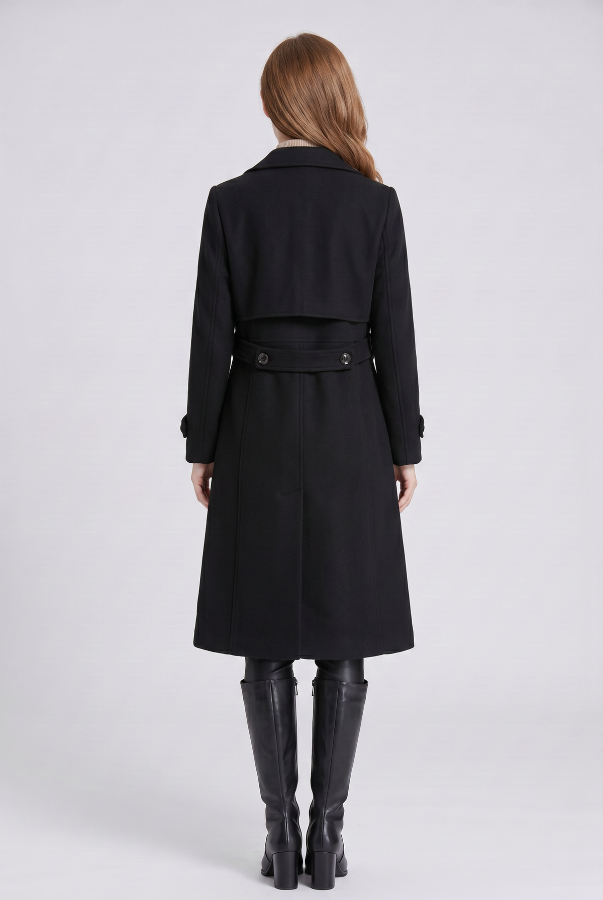 Women's Trench Coat | Double Breasted with Belted Back - 2