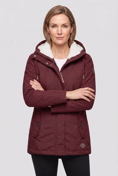 Women's Winter Jacket | Sherpa-Lined Hood with Flap Pockets - 8