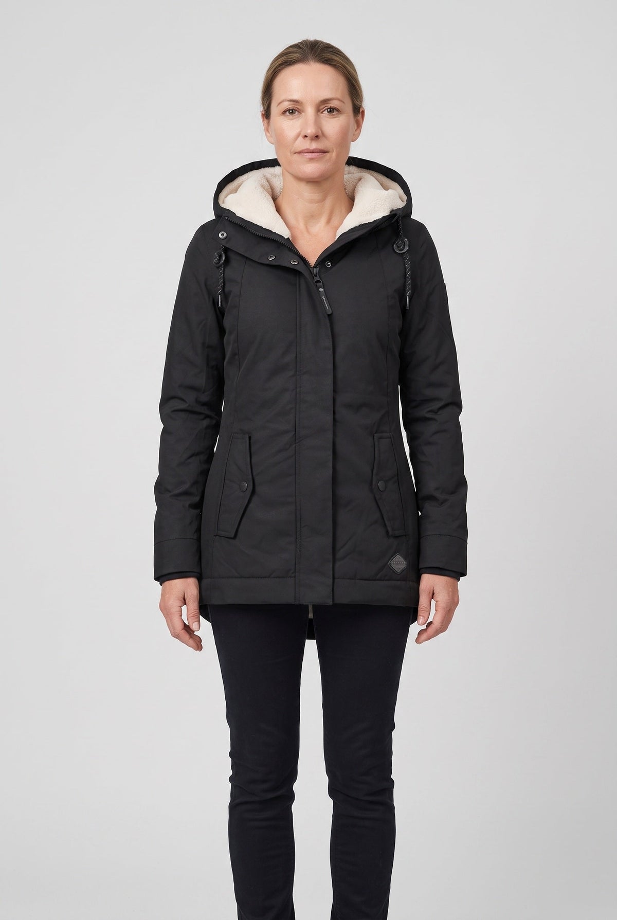 Women's Winter Jacket | Zip Front with Fleece-Lined Hood - 1