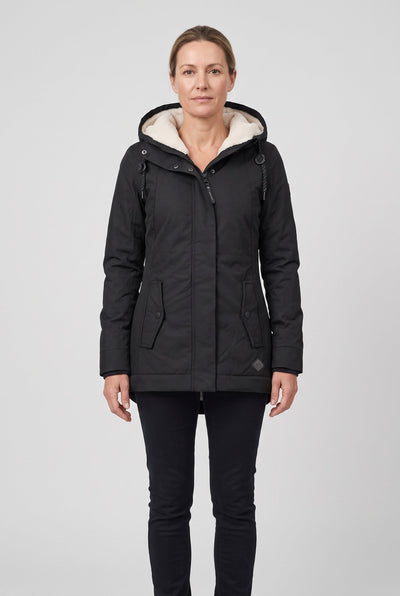 Women's Winter Jacket | Zip Front with Fleece-Lined Hood - 1