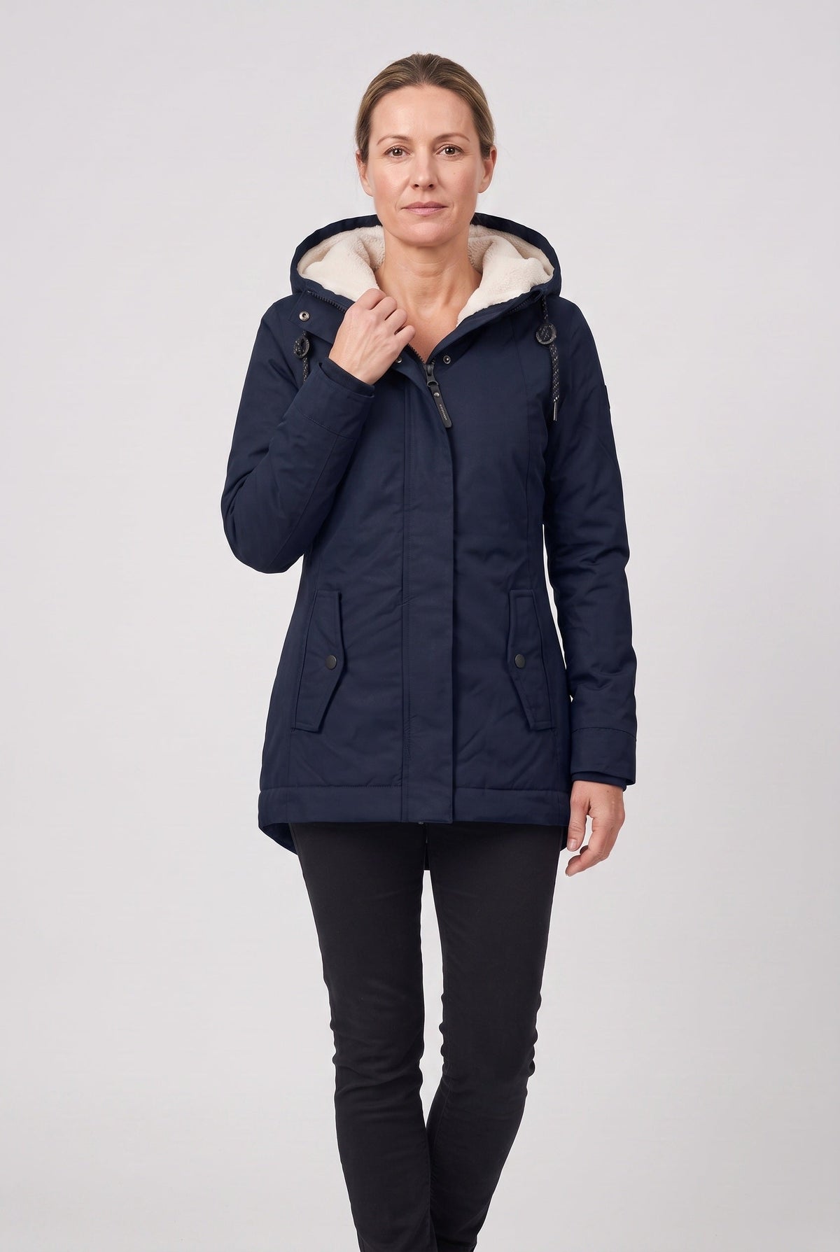 Women's Winter Jacket | Zip Front with Fleece-Lined Hood - 7