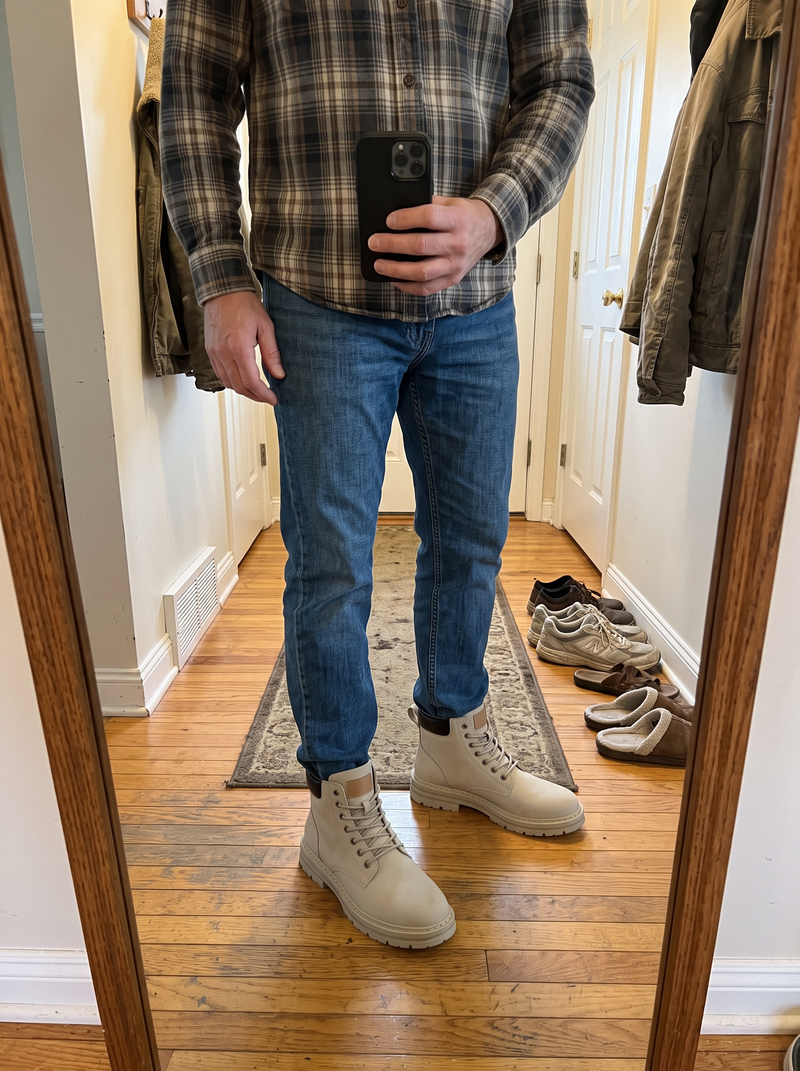 Customer photo of the Carter & Gray Men's Boots, Lace-Up with Chunky Lug Sole