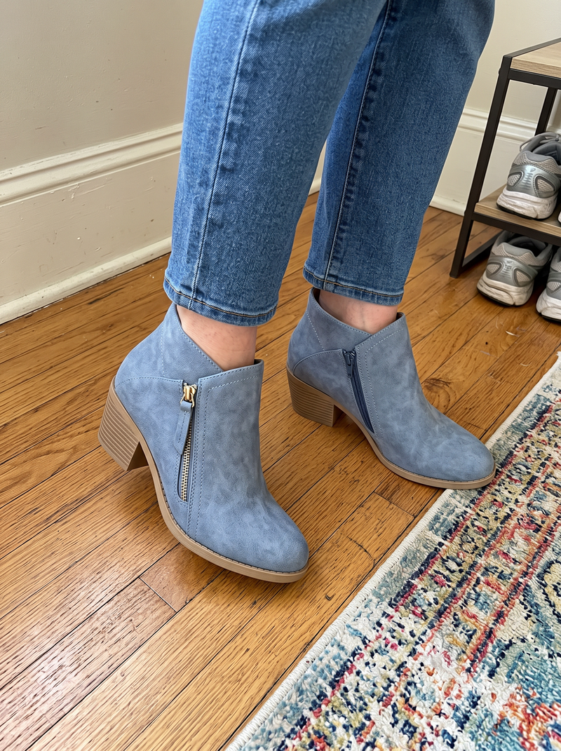 Customer photo of the Carter & Gray Women's Ankle Boots, Side Zip Block Heel
