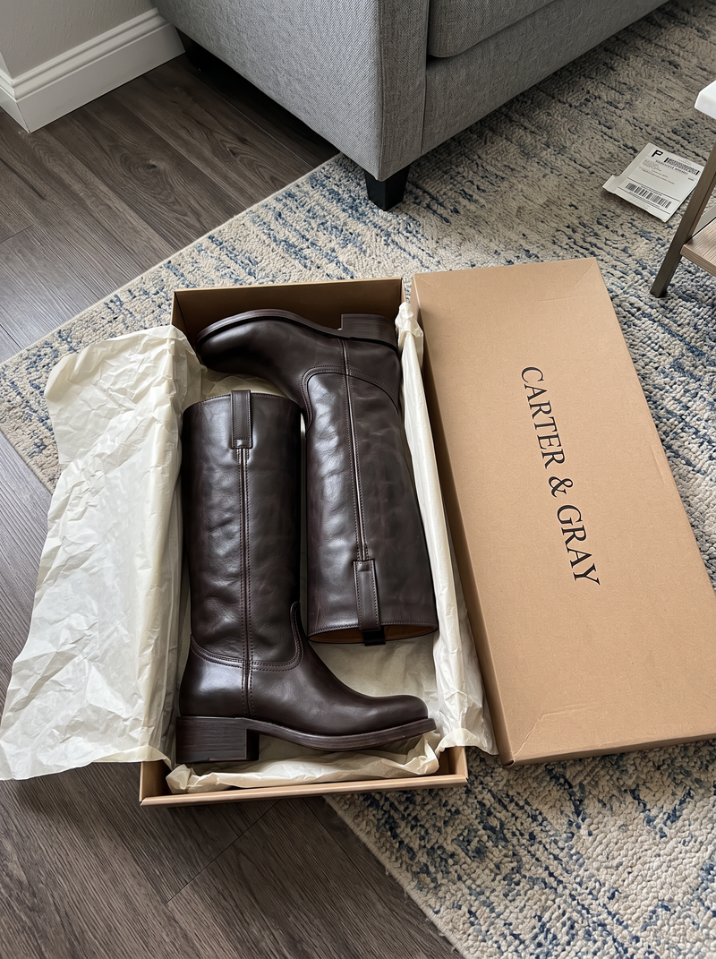 Customer photo of the Carter & Gray Women's Knee High Boots, Pull-On Round Toe